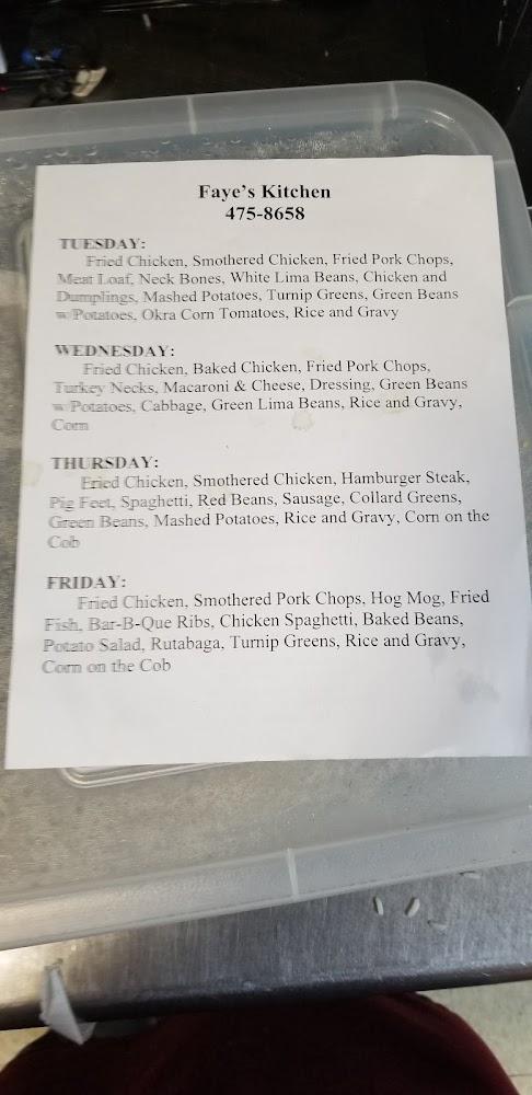 Faye's Kitchen Menu image 4