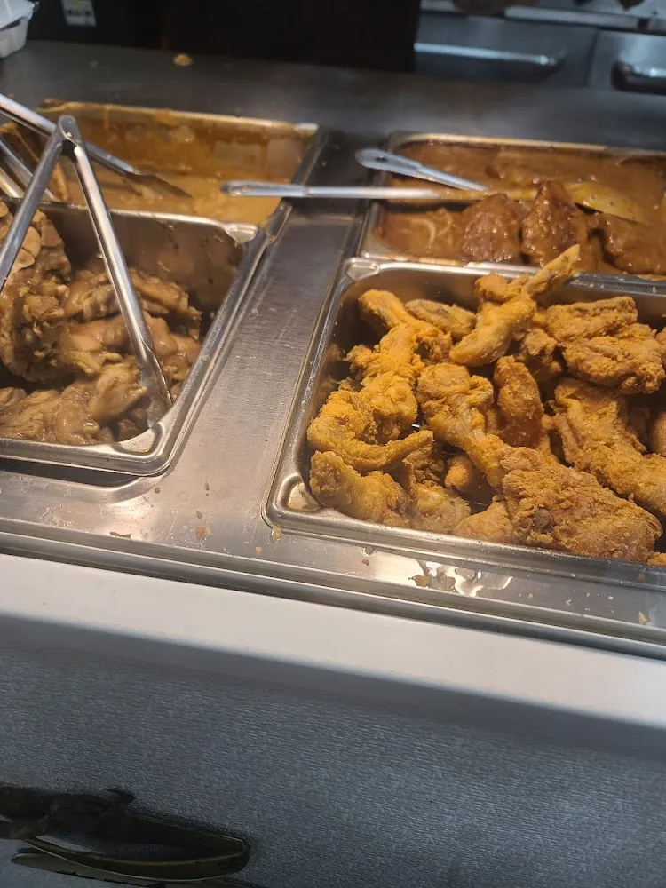 Turkey Necks on the Left Fried Fish on the Right